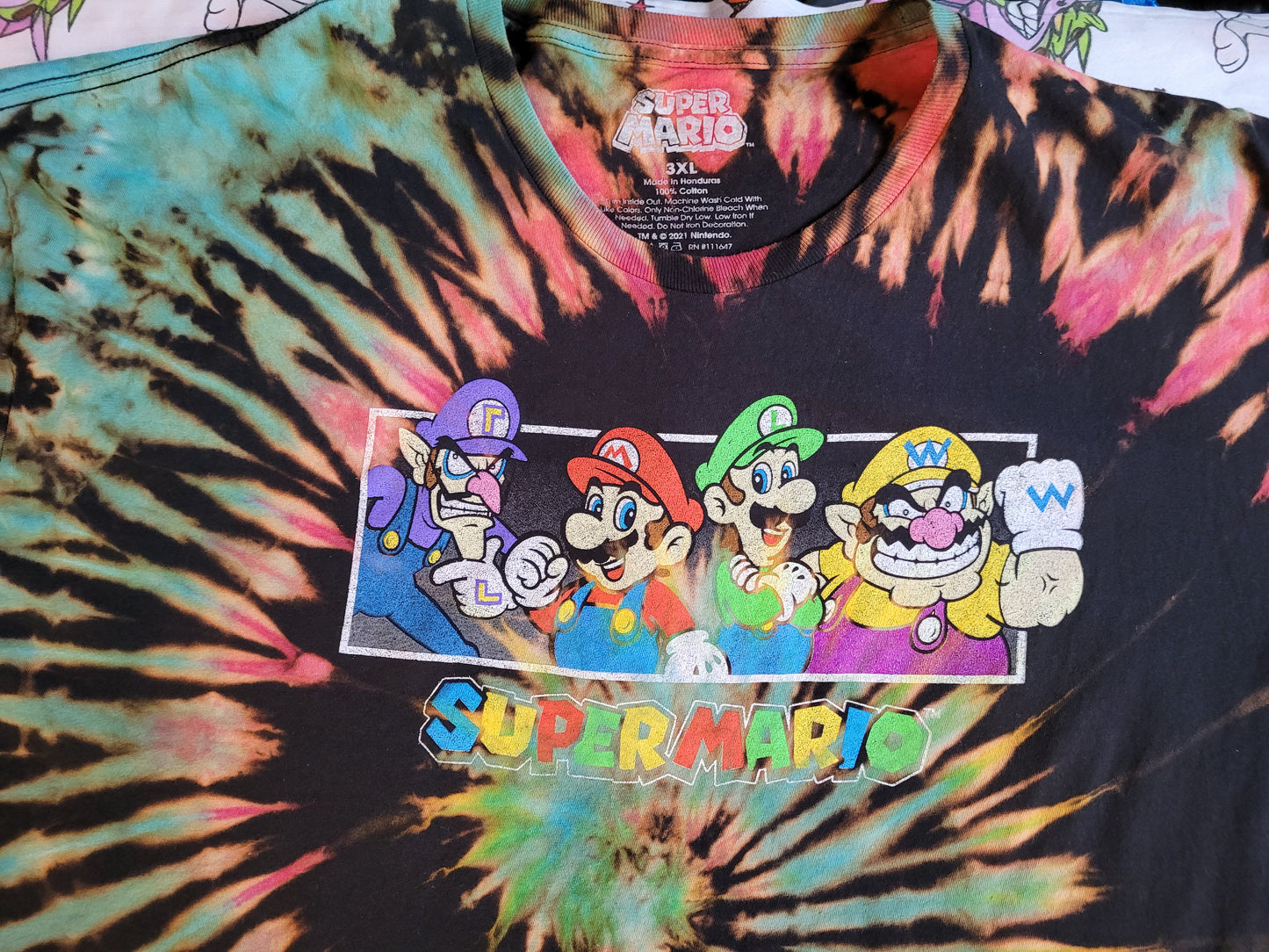 Super Mario Reverse Tie Dye Tee