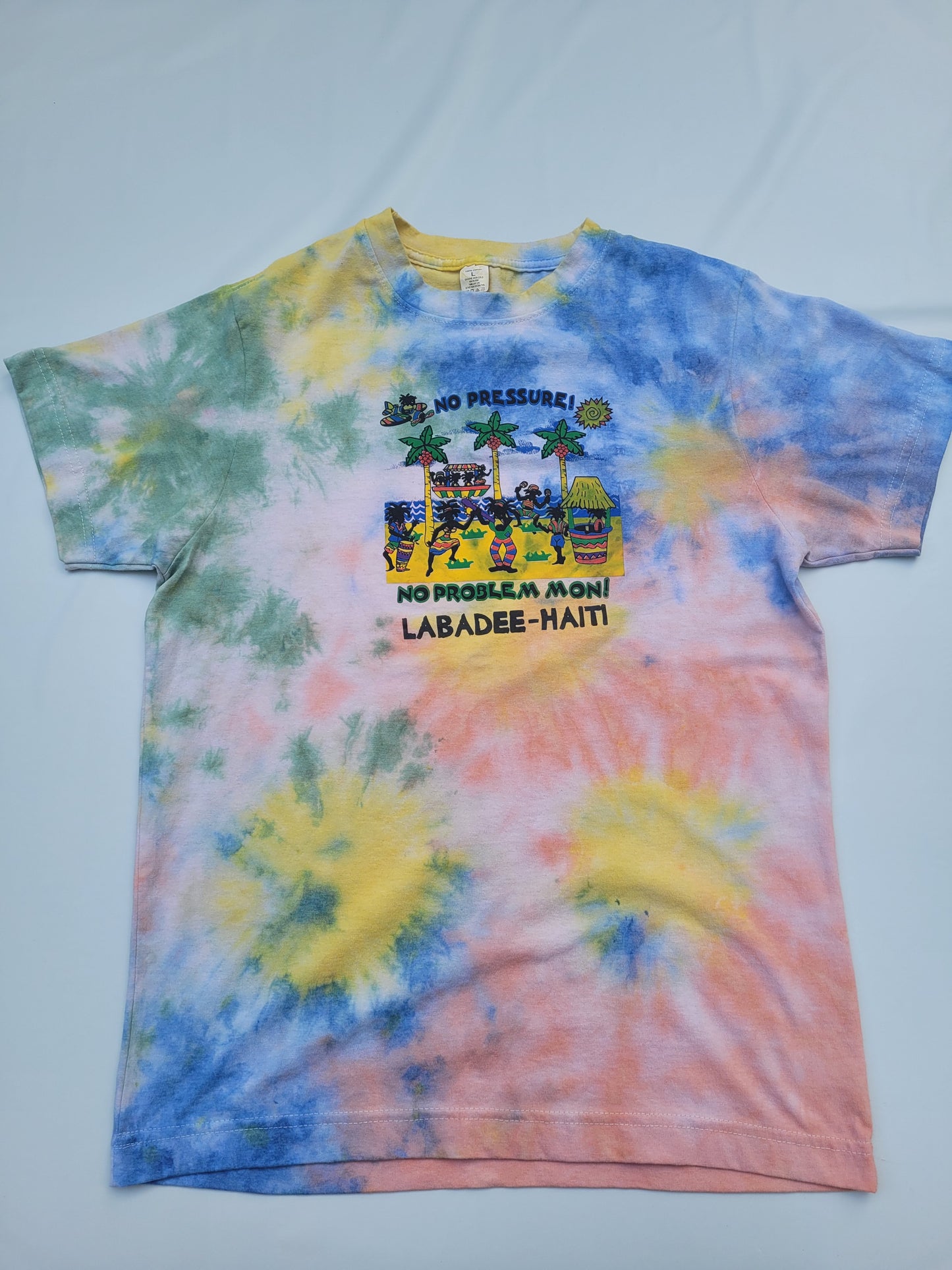 No Problem Haiti custom Tie Dye Tee