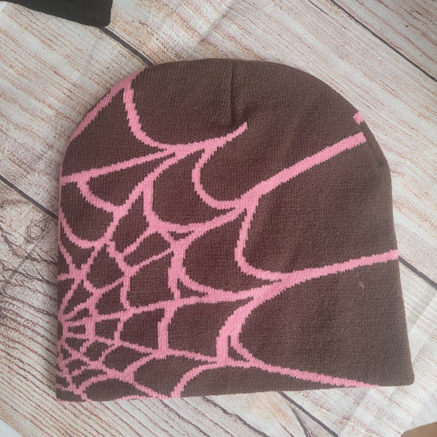 Spider Web Y2k graphic Knit Beanie