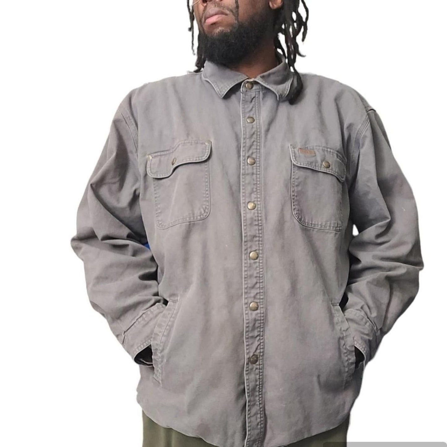 Vintage Carhartt Snap Button Shirt Flannel Lined