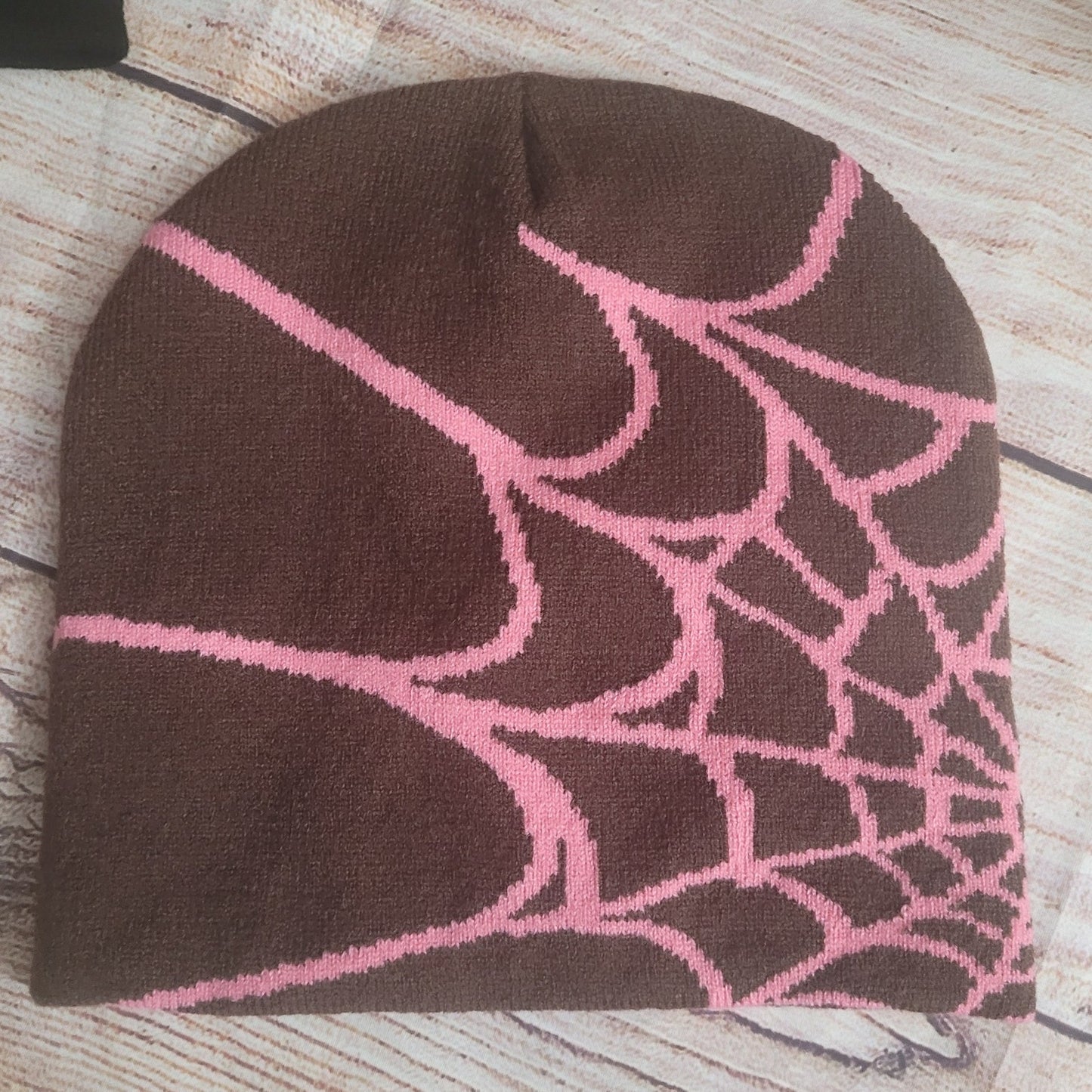 Spider Web Y2k graphic Knit Beanie