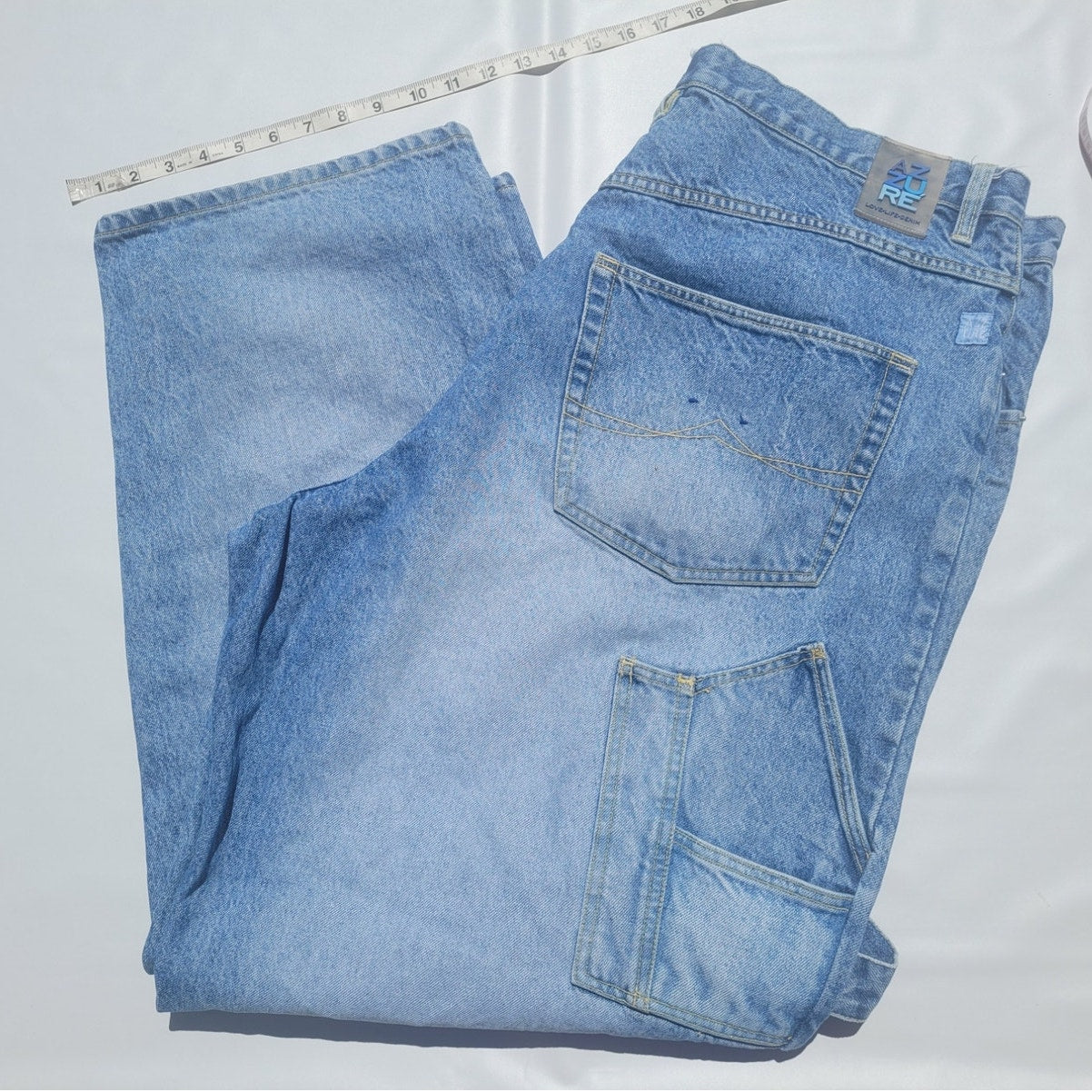 Vintage Baggy Wide Leg Carpenter Jeans by Azzure