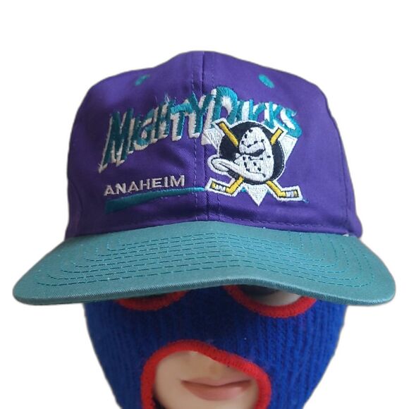 Vtg Anaheim Mighty Ducks snapback hat cap