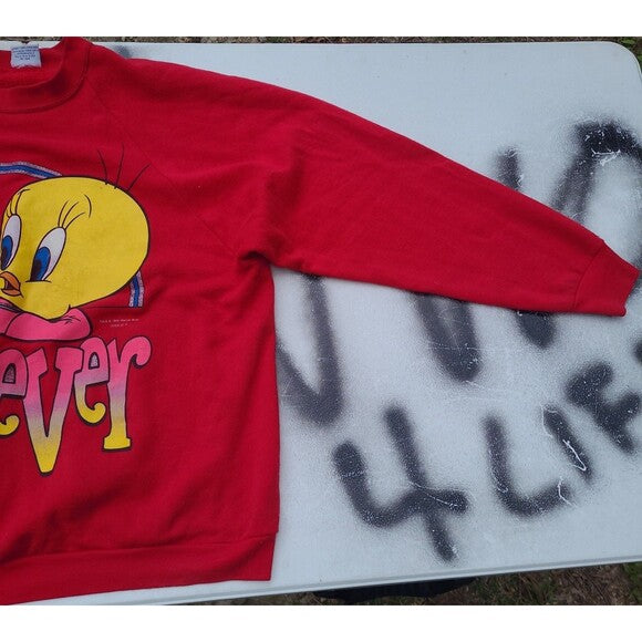 Vintage Tweety Bird Looney Tunes Crewneck Sweatshirt Freeze 1996