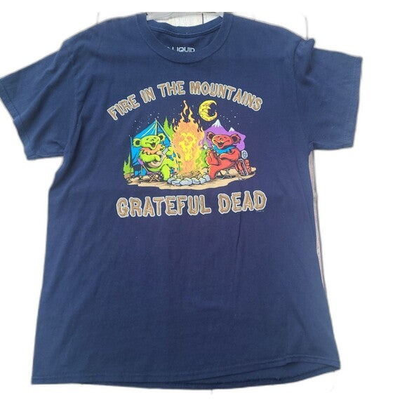 Liquid Blue Grateful Dead Bears Fire in the Mountains