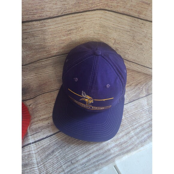 Vtg Minnesota Vikings Ann co snapback hat American Needle Split bar