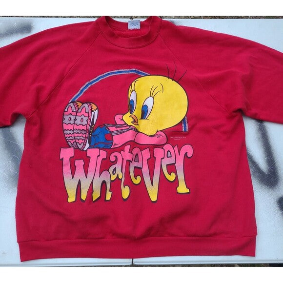 Vintage Tweety Bird Looney Tunes Crewneck Sweatshirt Freeze 1996
