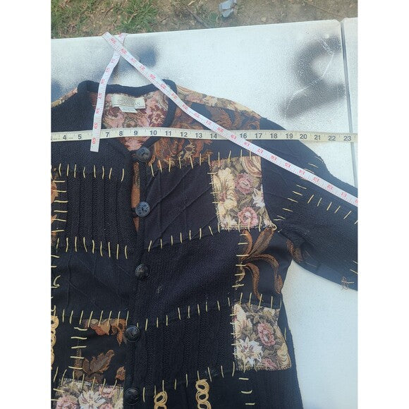 Vintage Tapestry Cardigan Sweater By Sandy Starkman Shacket