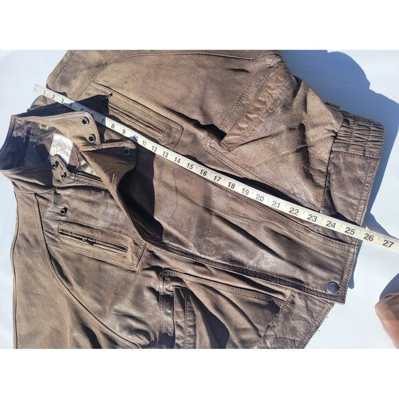 Vintage Nordstrom Brown Leather Bomber Jacket