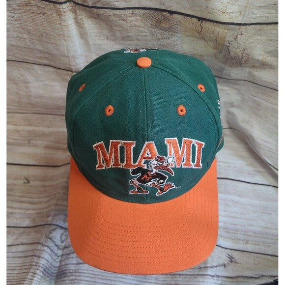 Vtg Miami Hurricanes 90s snapback hat