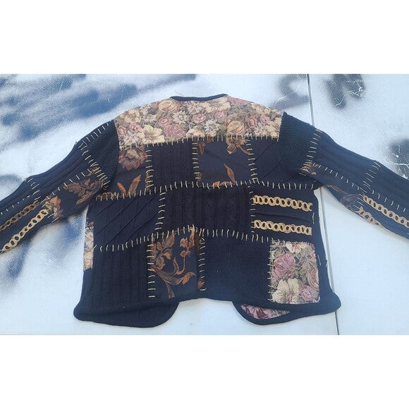 Vintage Tapestry Cardigan Sweater By Sandy Starkman Shacket