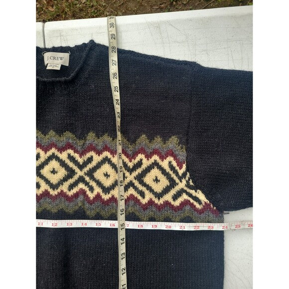 Vtg J Crew Handknit Wool Sweater