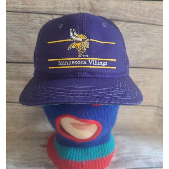 Vtg Minnesota Vikings Ann co snapback hat American Needle Split bar