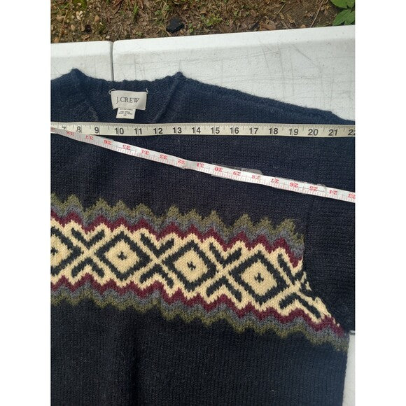 Vtg J Crew Handknit Wool Sweater