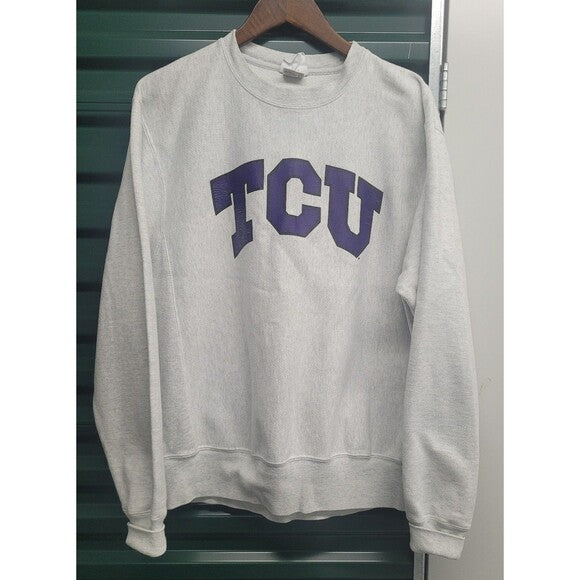 Vintage Champion Reverse Weave TCU Crewneck Sweatshirt