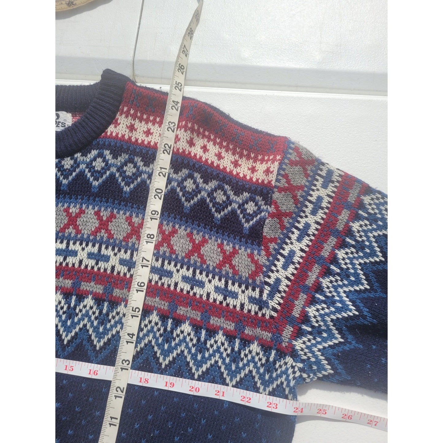 Vtg Patterned Ski Sweater by Steep Slopes