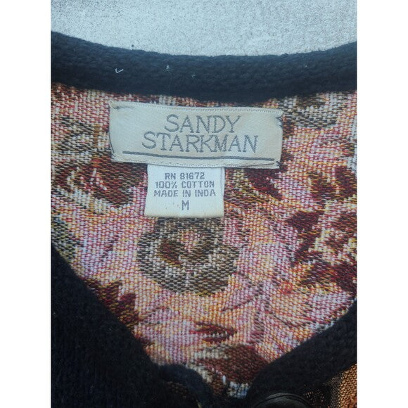 Vintage Tapestry Cardigan Sweater By Sandy Starkman Shacket