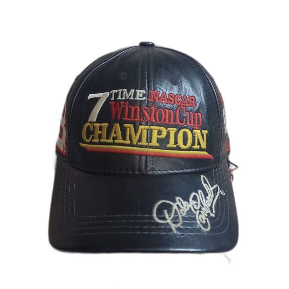 Vintage Dale Earnhardt Sr. Leather strapback hat #3