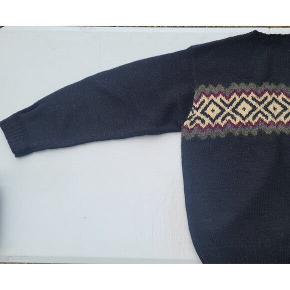 Vtg J Crew Handknit Wool Sweater