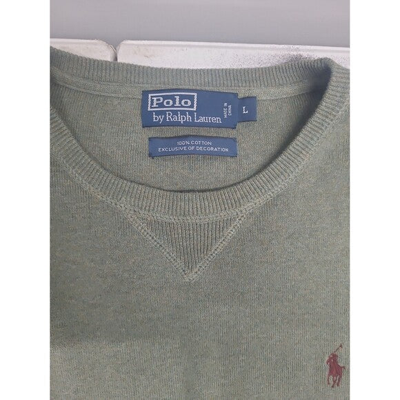 Vtg Polo Sweater Ralph Lauren Cotton Crewneck