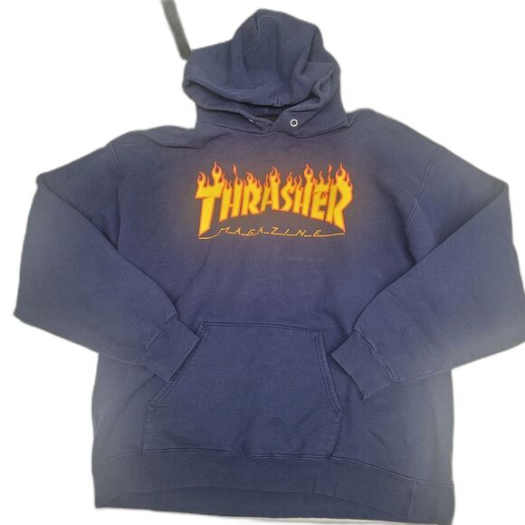 Vtg Thrasher Magazine Flame Hoodie