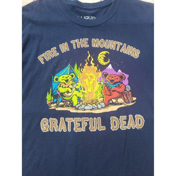 Liquid Blue Grateful Dead Bears Fire in the Mountains