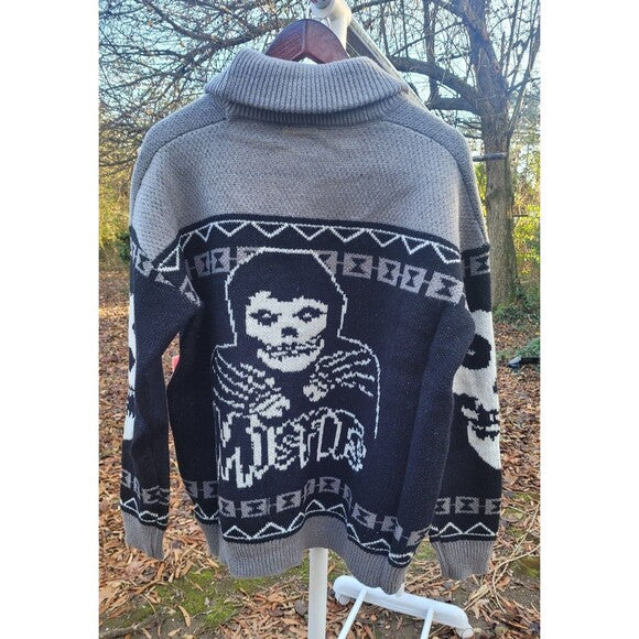 Misfits Cardigan Sweater Button up Acrylic Knit