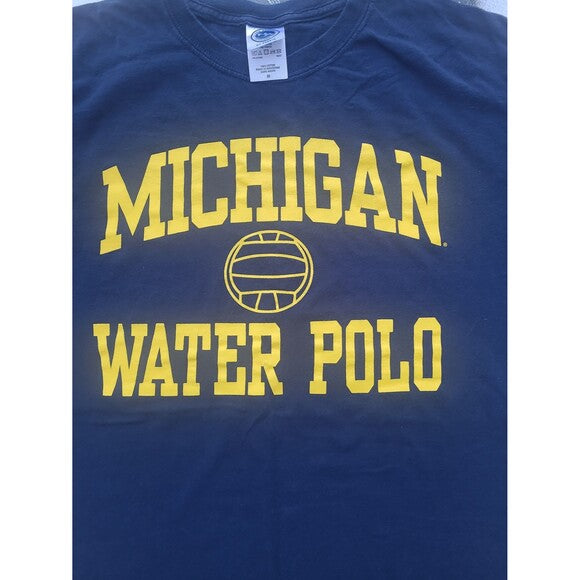 Vintage Michigan Wolverines Water Polo University T-Shirt Y2k Perrin