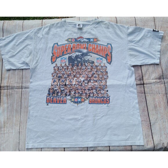 Vtg Starter Denver Broncos Superbowl XXXII Champions t shirt