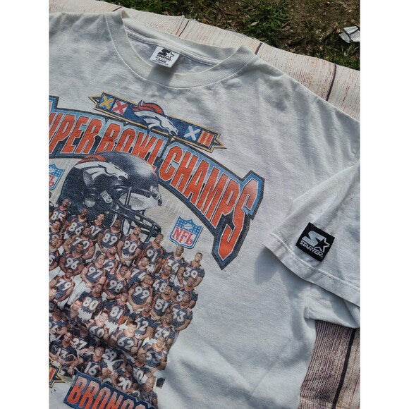 Vtg Starter Denver Broncos Superbowl XXXII Champions t shirt