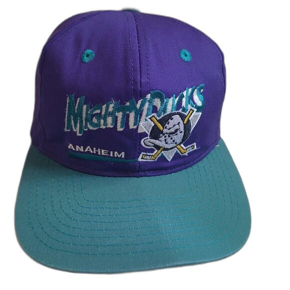 Vtg Anaheim Mighty Ducks snapback hat cap