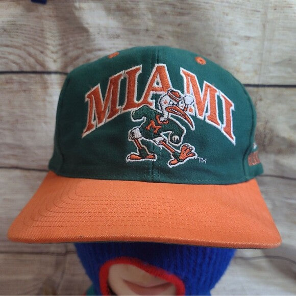 Vtg Miami Hurricanes 90s snapback hat