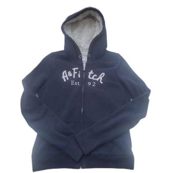 Vtg Abercrombie and Fitch Fur zip Hoodie