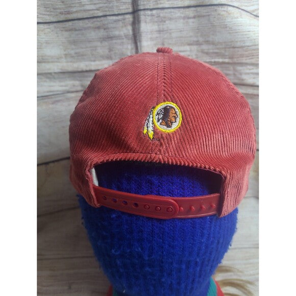 RetroVintage Thrift Washington Redskins vintage corduroy hat in red with adjustable strap