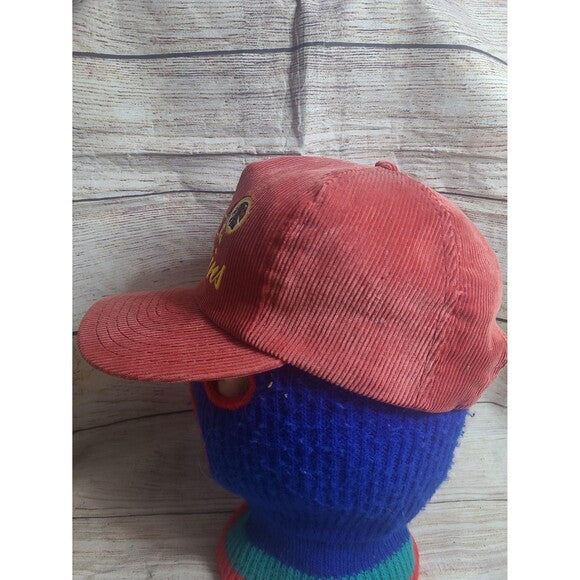 Washington Redskins vintage corduroy hat in faded red with embroidered logo