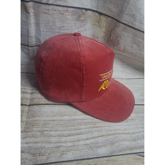 RetroVintage Thrift Washington Redskins vintage corduroy hat in faded red with embroidered logo
