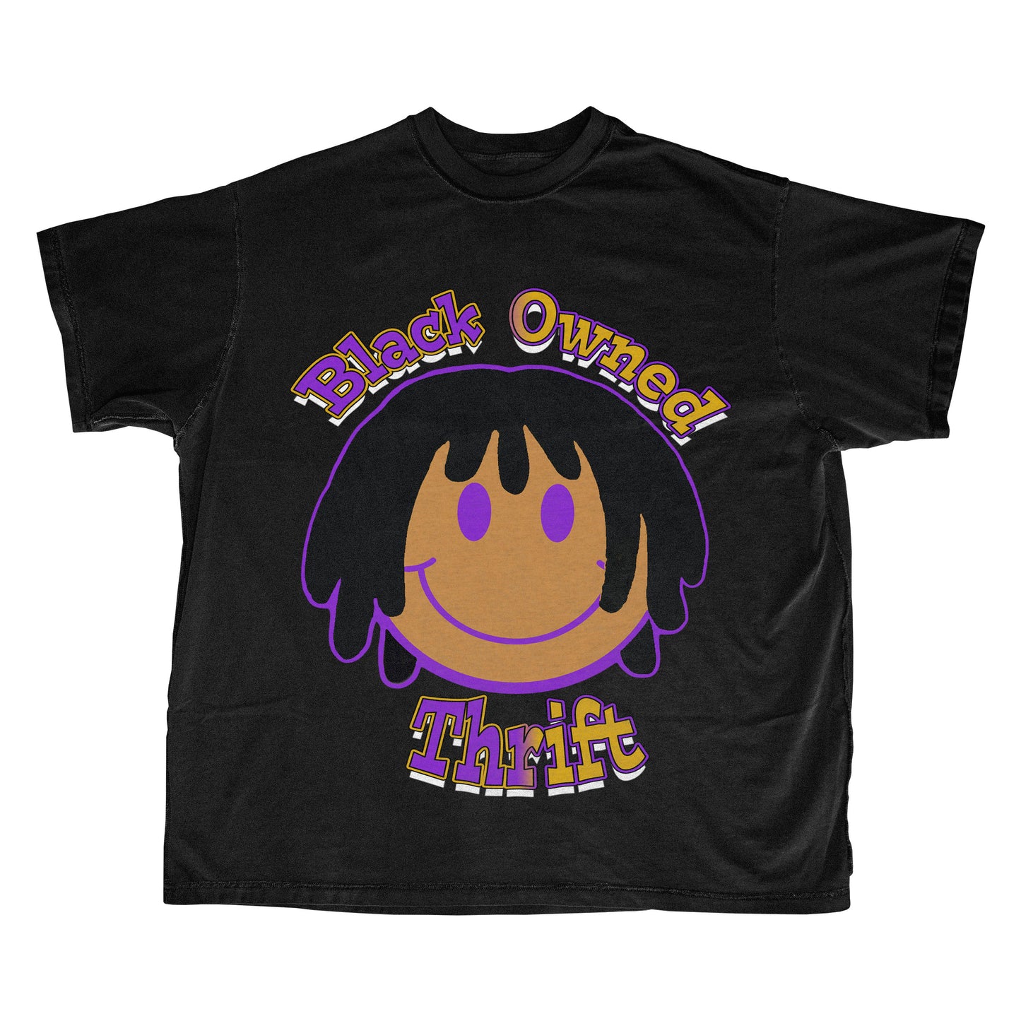 Cultured Smiley Purple & Gold Logo Tee