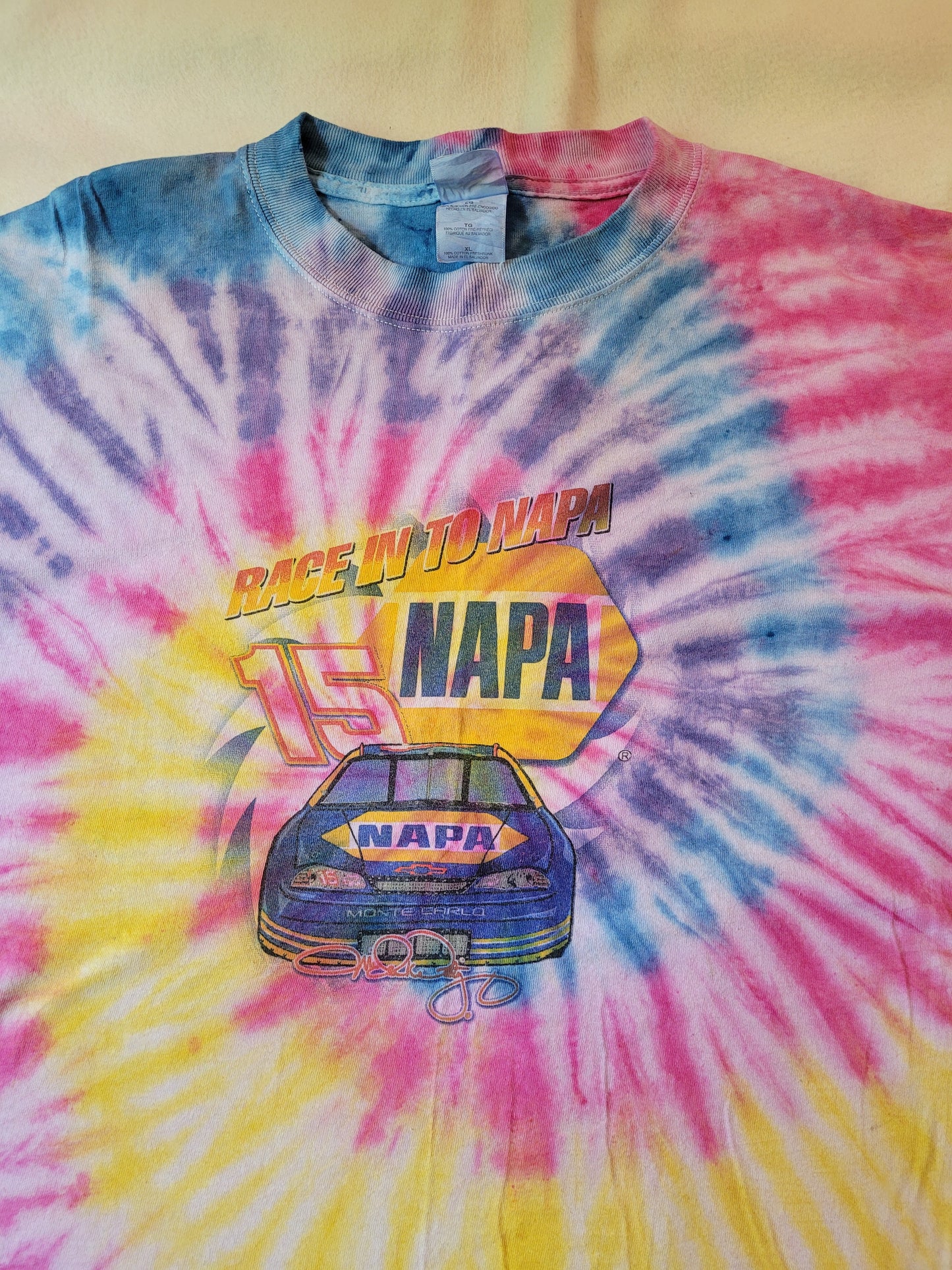 Vintage Napa Auto Racing Tie Dye Shirt