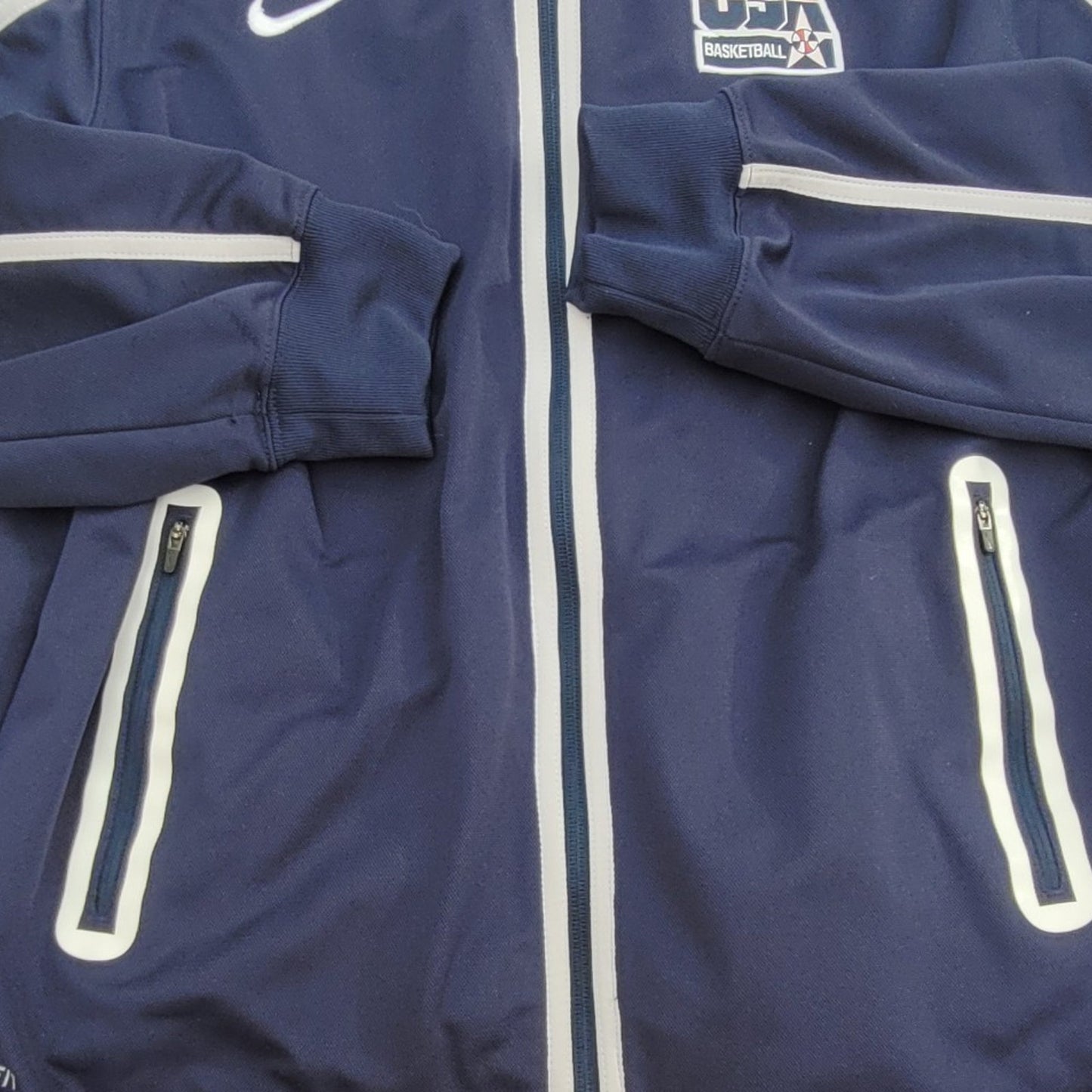 Nike Dream Team USA Basketball National Team Jacket Mens Large Dri-Fit Blue