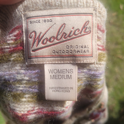 Vtg Woolrich Outdoors Cottage Cardigan Hand framed