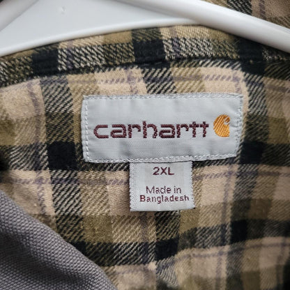 Vintage Carhartt Snap Button Shirt Flannel Lined