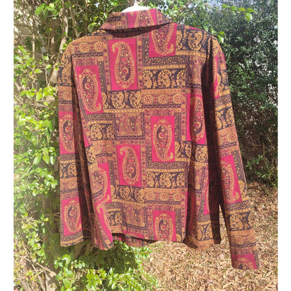 Vintage Tapestry Upholstery Full Zip Jacket Med