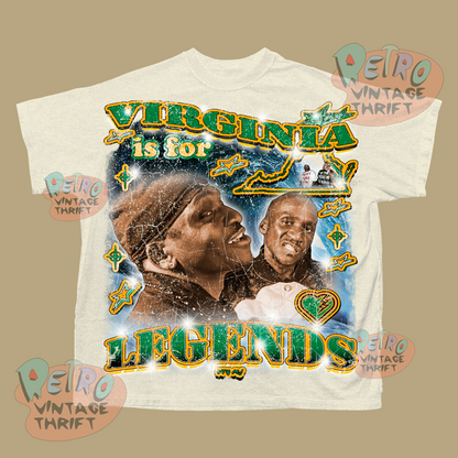 Clipse graphic tee Norfolk featuring Virginia is for Legends design with artists on a vintage white shirt