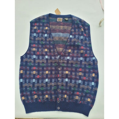 Vintage Cardigan Sweater Patchwork Vest