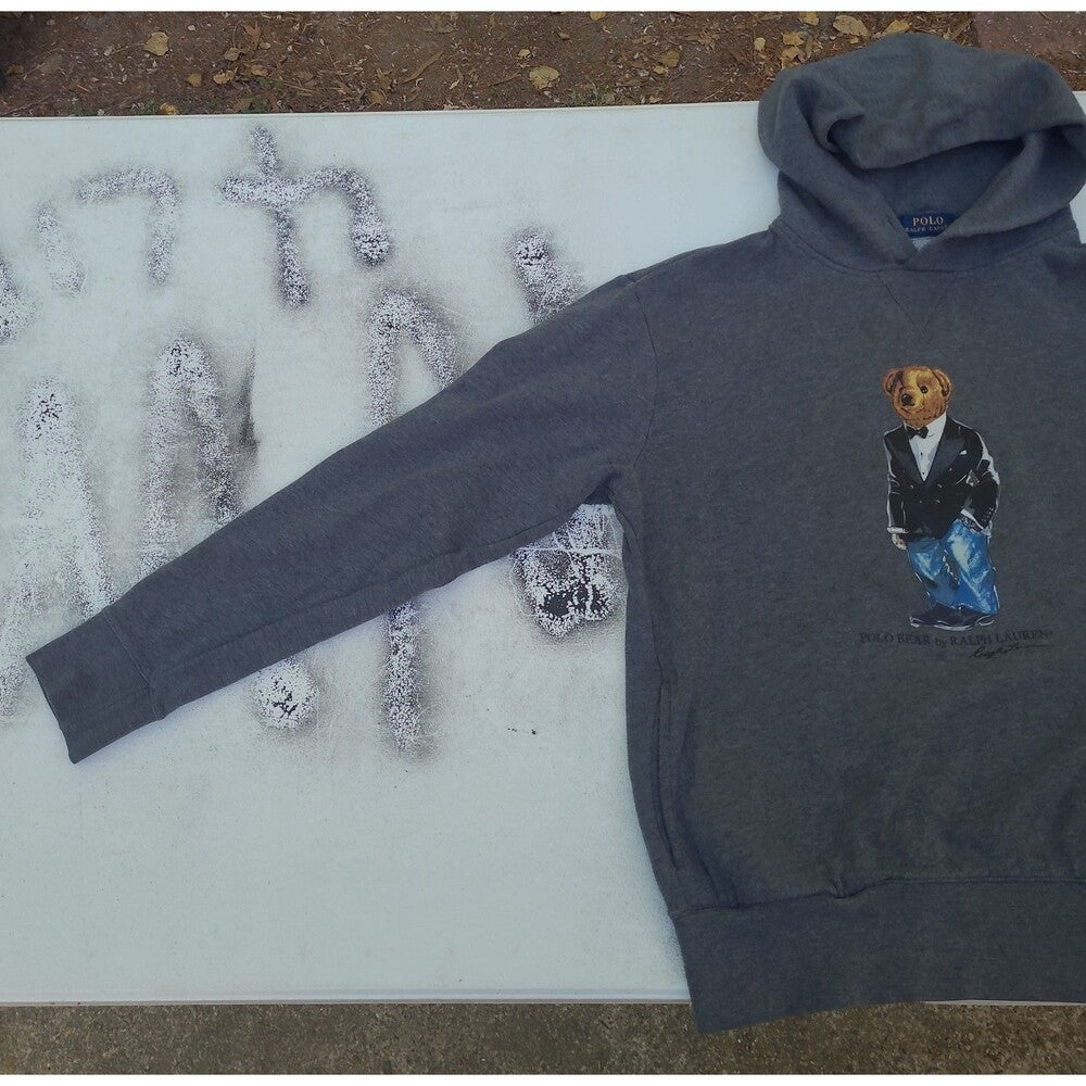Polo Ralph Lauren  Polo Bear Grey Hoodie Sweatshirt
