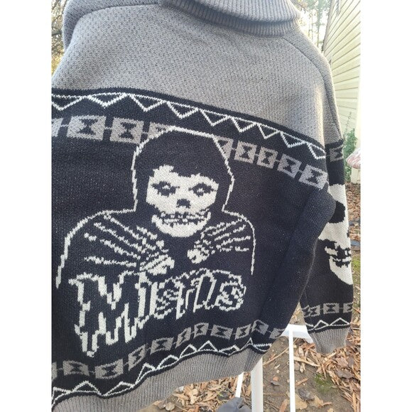 Misfits Cardigan Sweater Button up Acrylic Knit