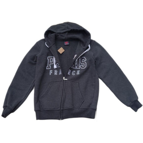Vtg Y2k Paris France Zip Hoodie Sweatshirt Travel