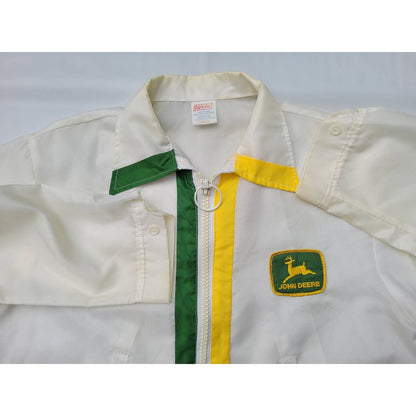 Vintage John Deere Windbreaker cap n jac jacket sz LG