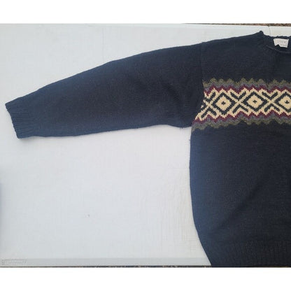 Vtg J Crew Handknit Wool Sweater