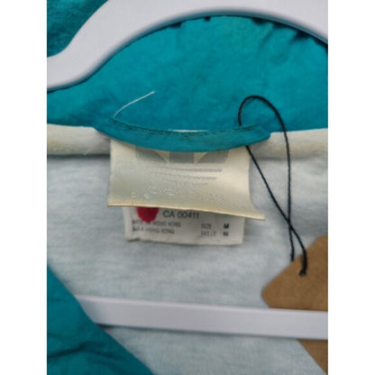 Vtg Adidas Windbreaker Jacket Aqua Colorblock